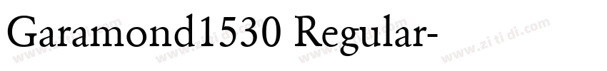 Garamond1530 Regular字体转换